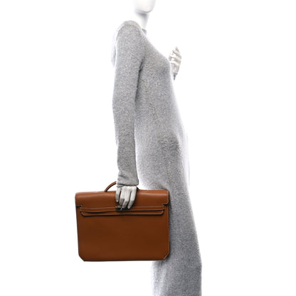 Hermes Epsom Kelly Depeches 36 Briefcase Gold 2 of 10