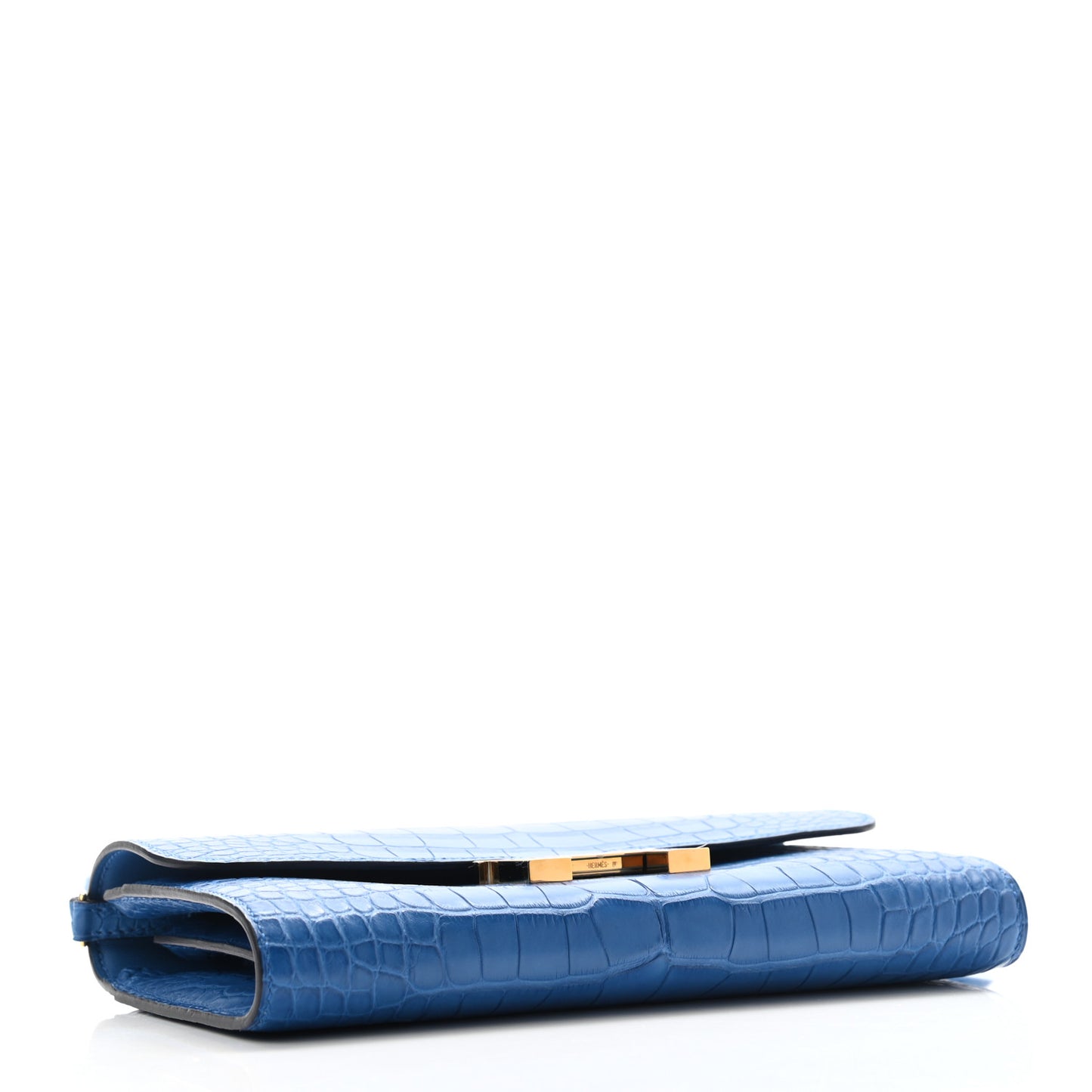 Matte Alligator Constance Long Wallet To Go Bleu Zellige