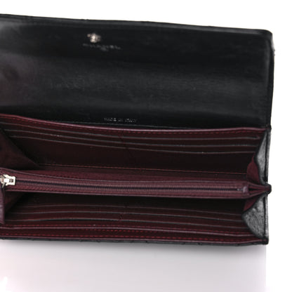 Chanel Lambskin Quilted Long Flap Wallet Black 5 of 12