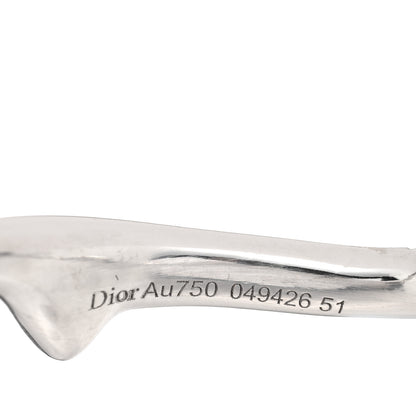 Christian Dior 18K White Gold Diamond .30ct Bois de Rose Solitaire Engagement Ring 51 5.75 4 of 4