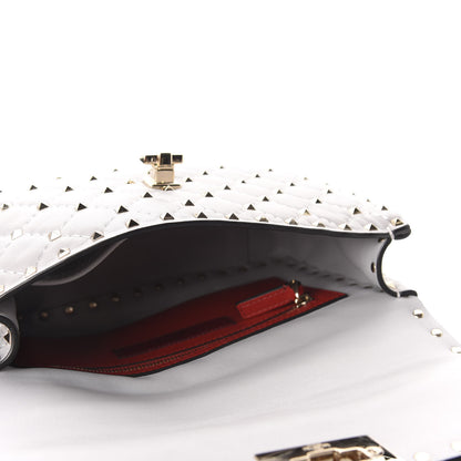 Valentino Garavani Nappa Medium Rockstud Spike Shoulder Bag Grey 5 of 15