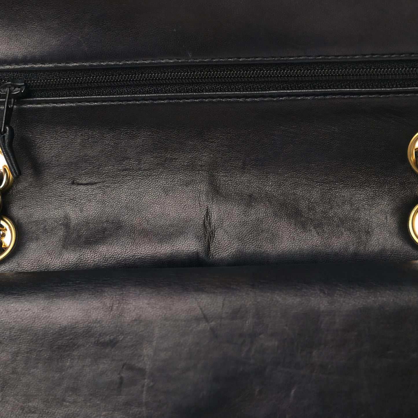 Lambskin Quilted Small Double Flap Black