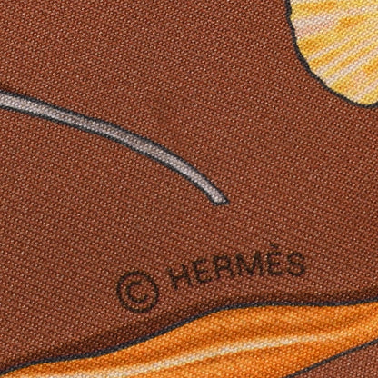 Hermes Silk In The Pocket Twilly Beige Orange Sable 4 of 5