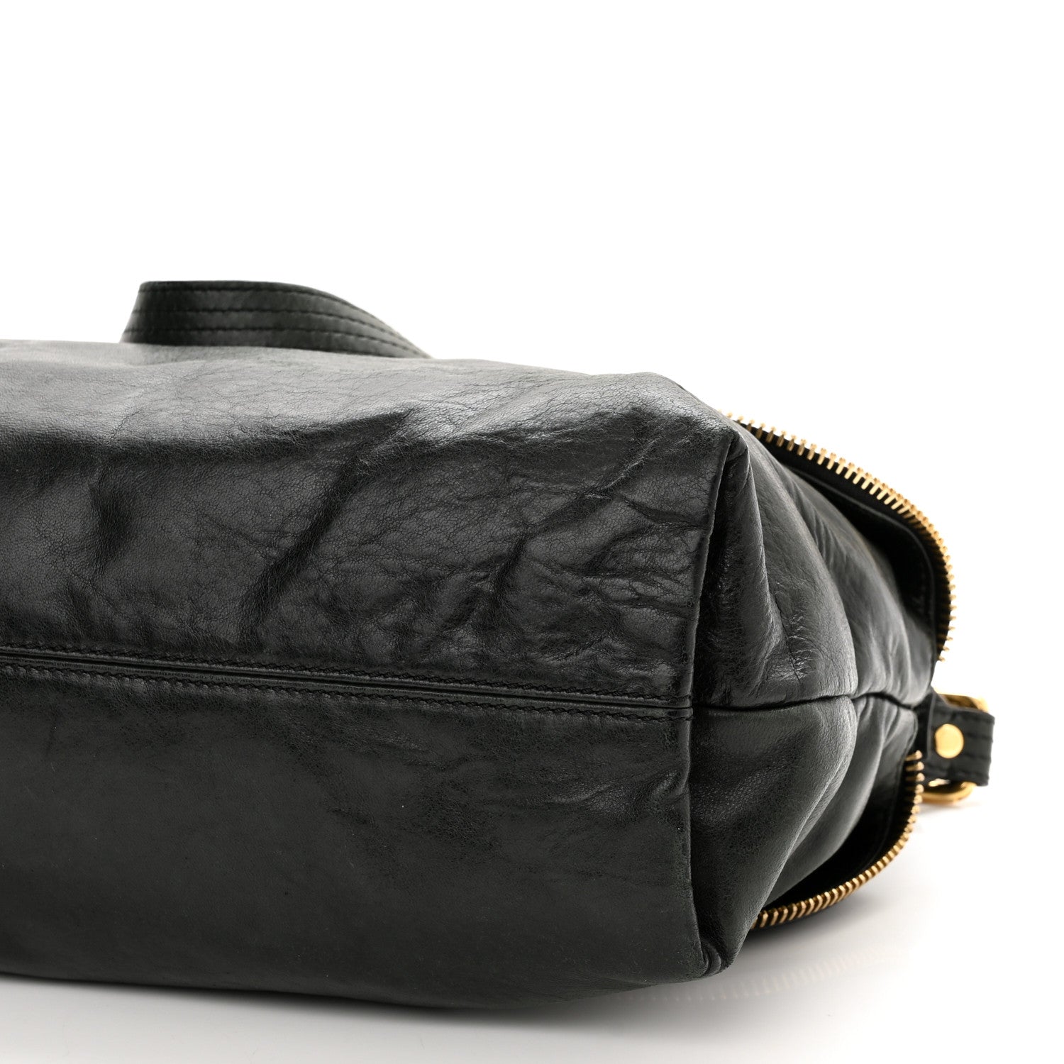 Fendi Goatskin Zip It Satchel Black 9 of 13