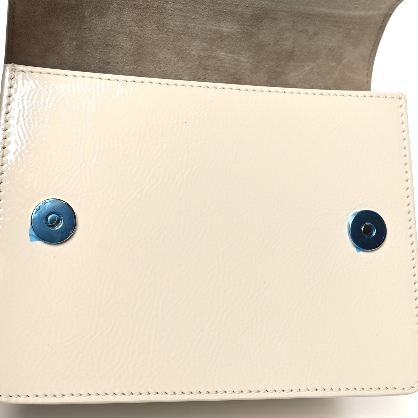 Textured Patent Calfskin Small Madeline Satchel Latte