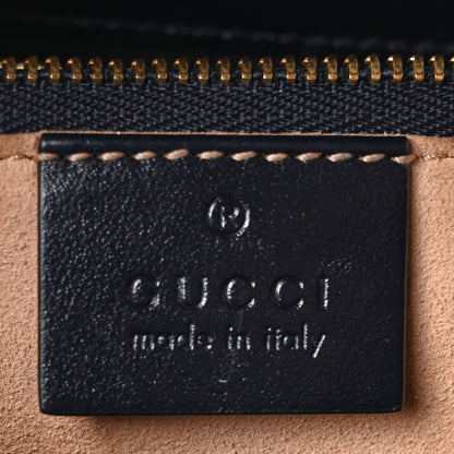 Gucci Calfskin Velvet Web Horsebit 1955 Shoulder Bag Blue 6 of 10