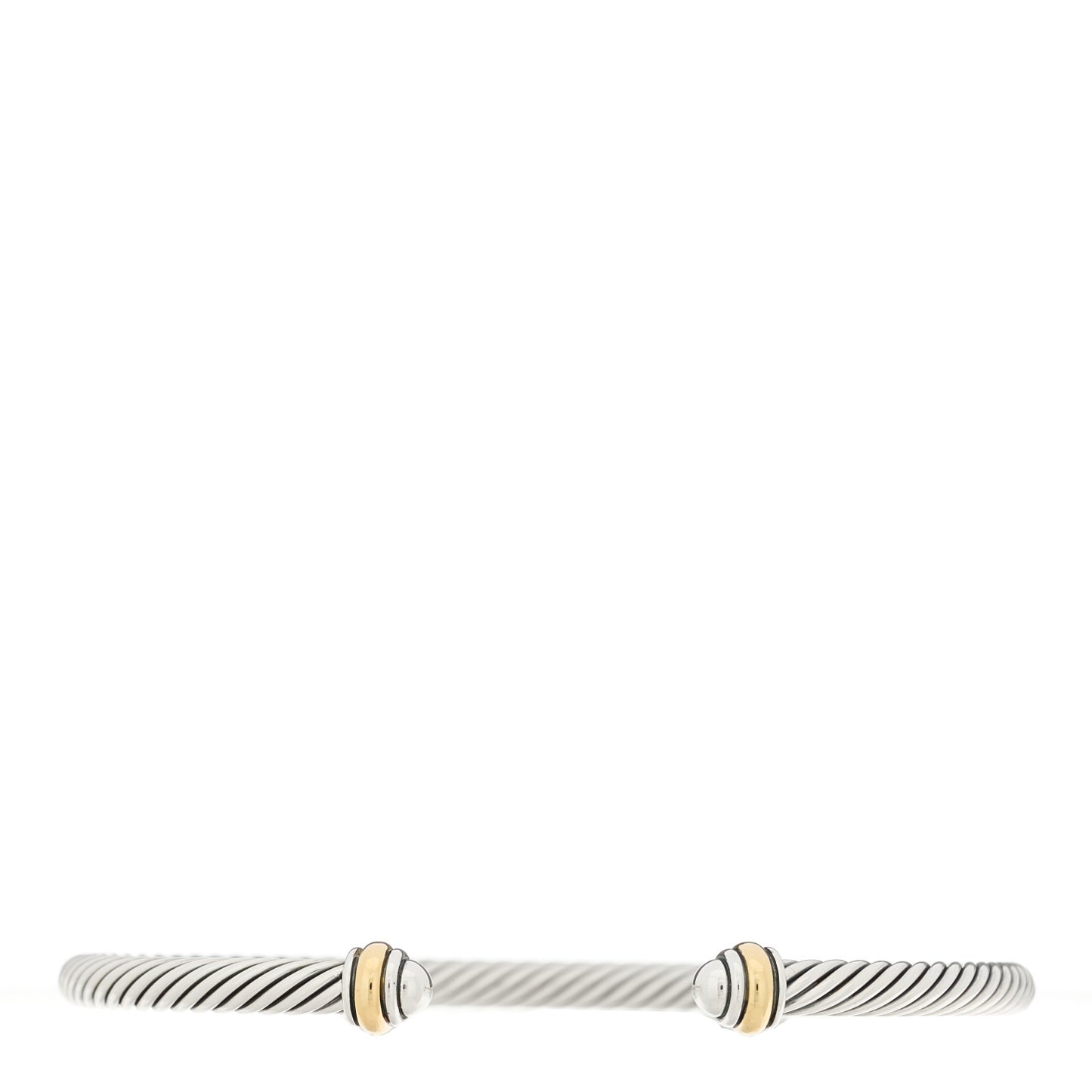 Sterling Silver 18K Yellow Gold 4mm Cable Classics Bracelet