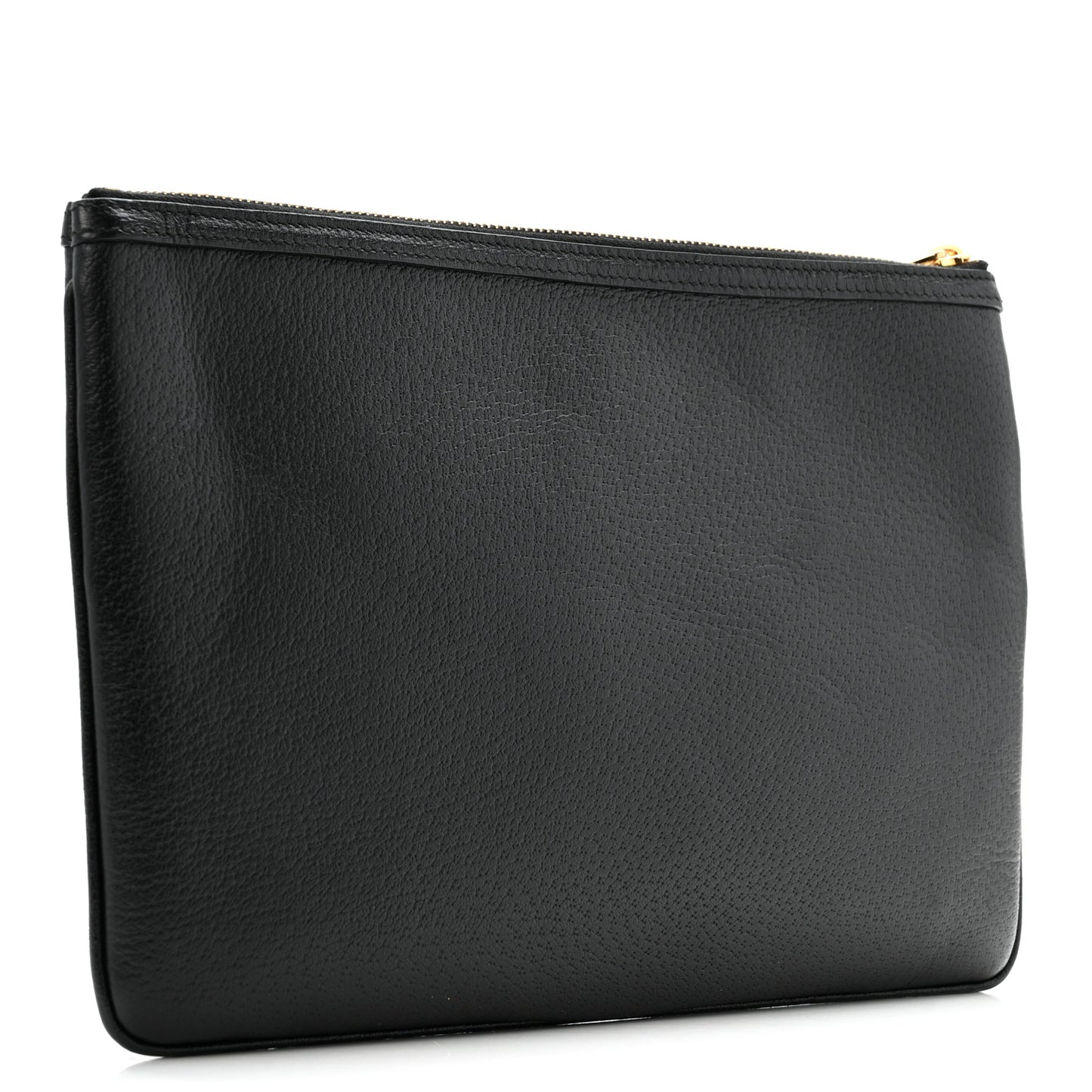 Calfskin Large Ophidia Pouch Clutch Black