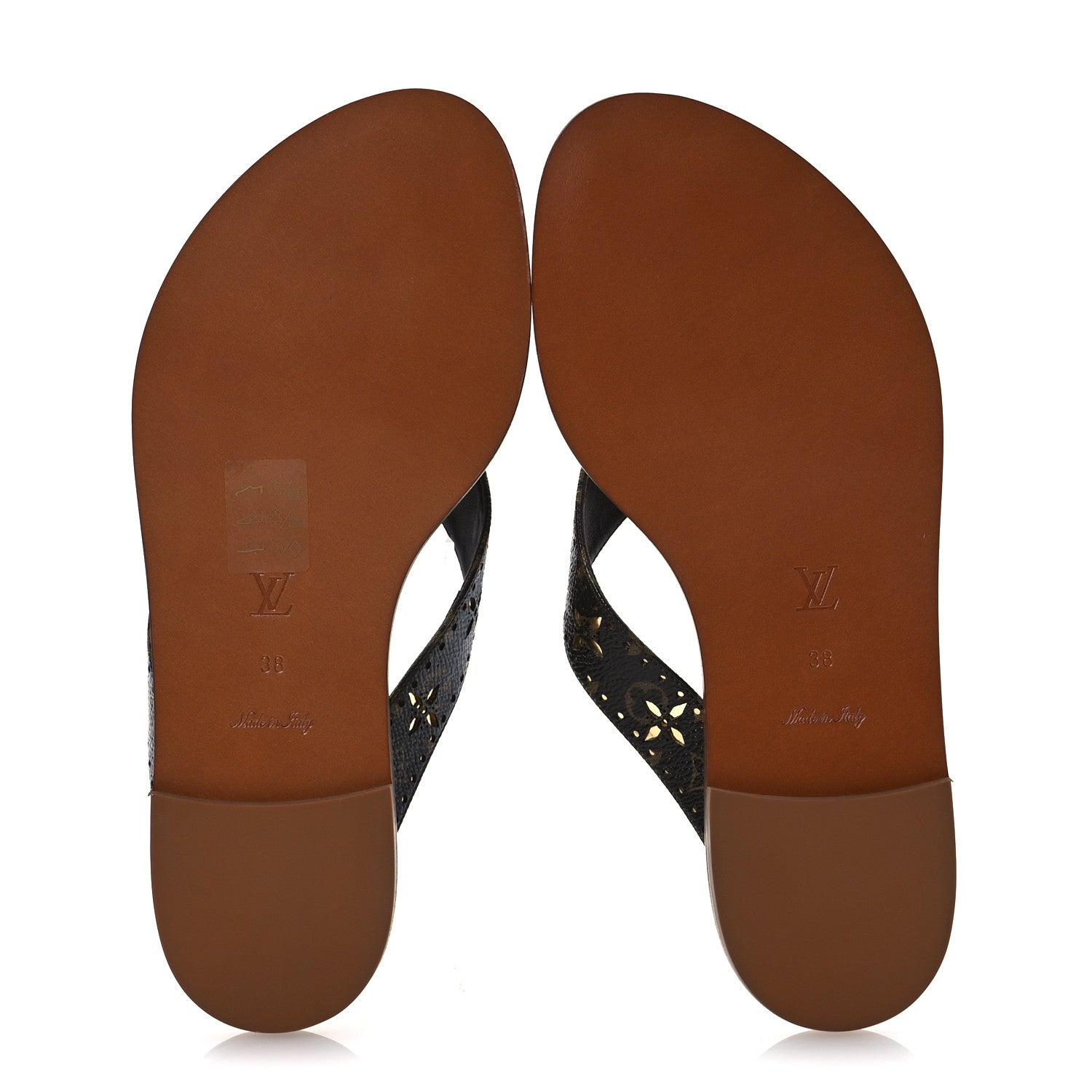 Louis Vuitton Monogram Sunny Flat Thong Sandals 38 Brown 7 of 10
