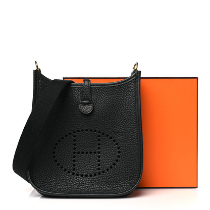 Hermes Taurillon Clemence Evelyne TPM Black 11 of 11