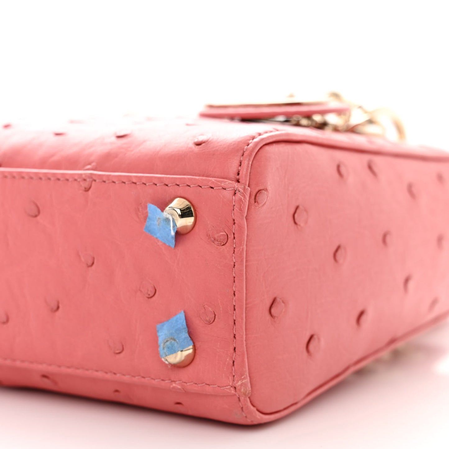 Ostrich Mini Lady Dior Pink