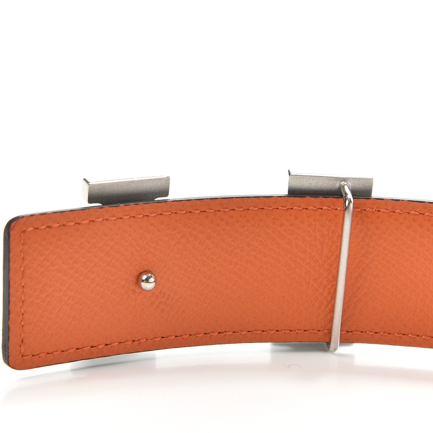 Hermes Swift Epsom 32mm H Belt 75 Black Orange 4 of 6