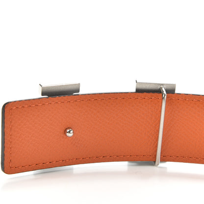 Hermes Swift Epsom 32mm H Belt 75 Black Orange 4 of 6