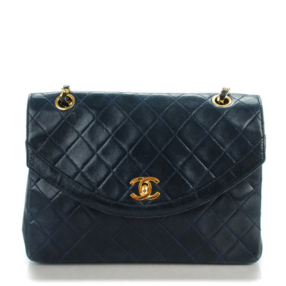 Chanel Lambskin Quilted Medium Single Flap Black 1 of 9
