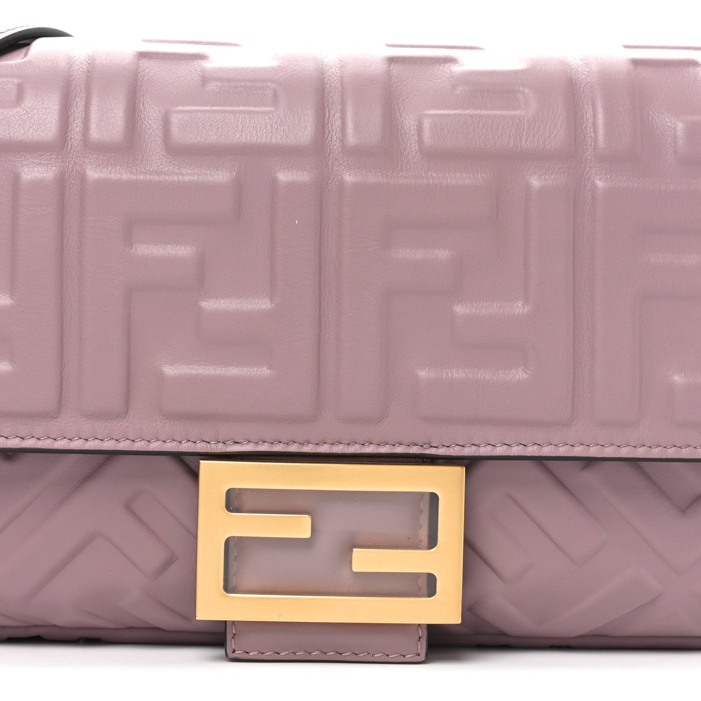 Nappa FF 1974 Embossed Baguette Dusty Mauve