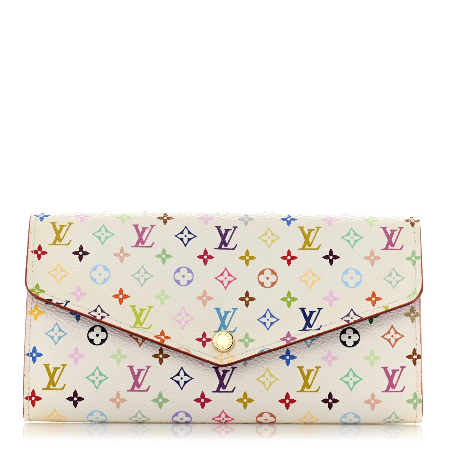 Louis Vuitton Monogram Multicolor Sarah Wallet NM White Litchi 1 of 9