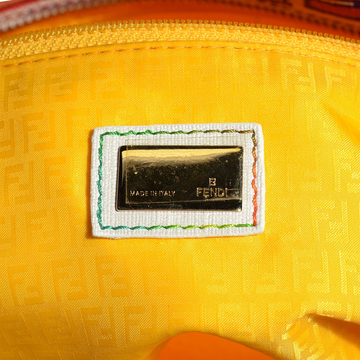 Fendi Zucca Spalmati FF Multicolor Medium Roll Tote Multicolor White 6 of 9