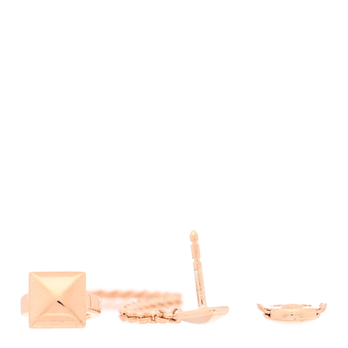 Hermes 18K Rose Gold Clou d'H Cuff Single Earring 3 of 5