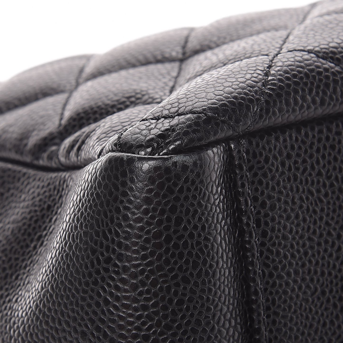 Caviar Quilted Grand Shopping Tote GST Black
