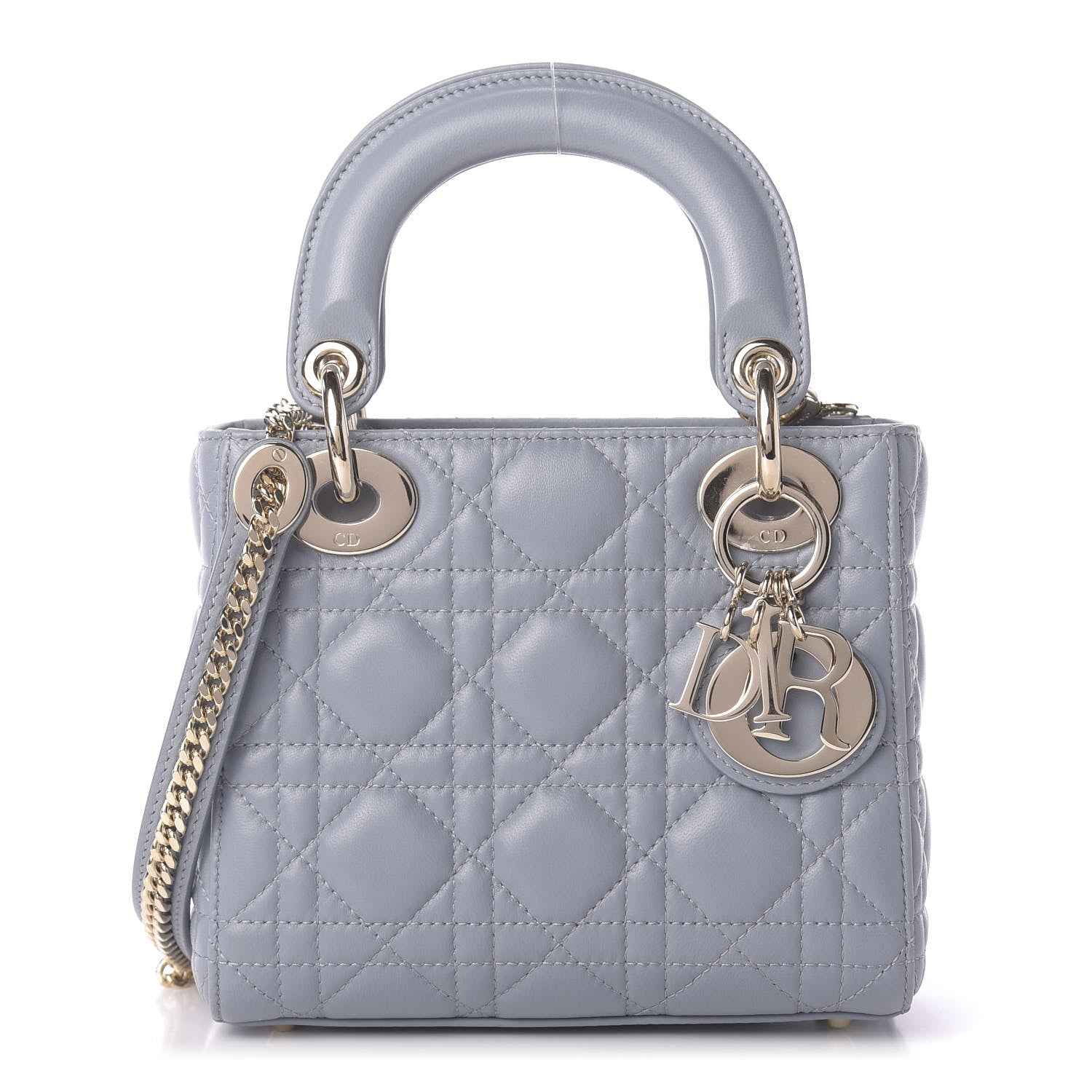 Christian Dior Lambskin Cannage Mini Lady Dior Sky Blue 1 of 11