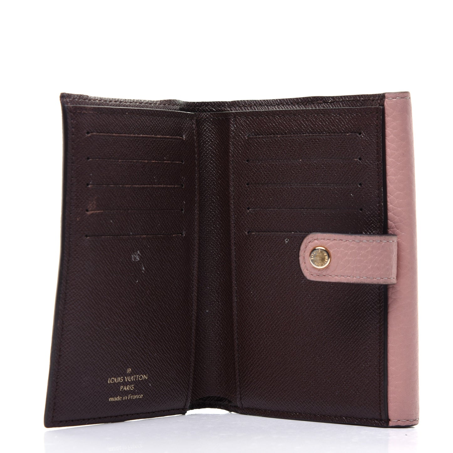 Damier Ebene Normandy Compact Wallet Rose Ballerine