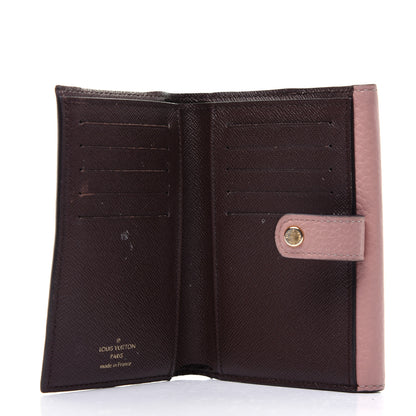 Louis Vuitton Damier Ebene Normandy Compact Wallet Rose Ballerine 7 of 11