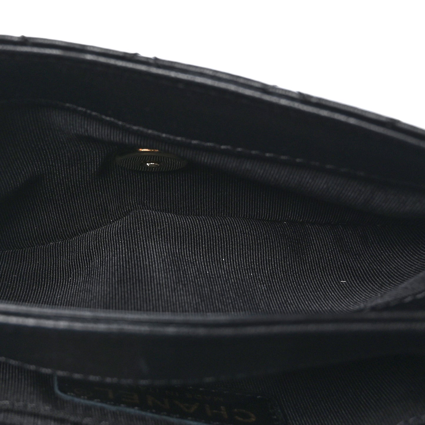 Lambskin Quilted CC Unchained Crossbody Black