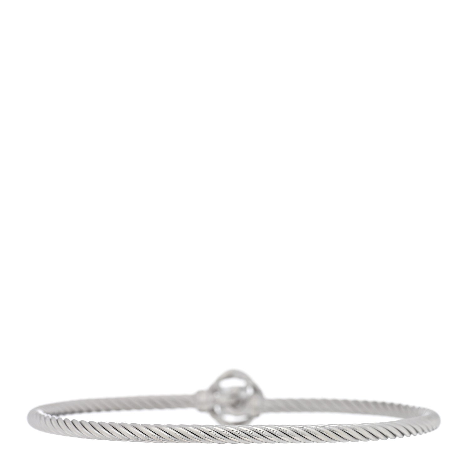 David Yurman Sterling Silver Diamond 3mm Infinity Bracelet 2 of 3