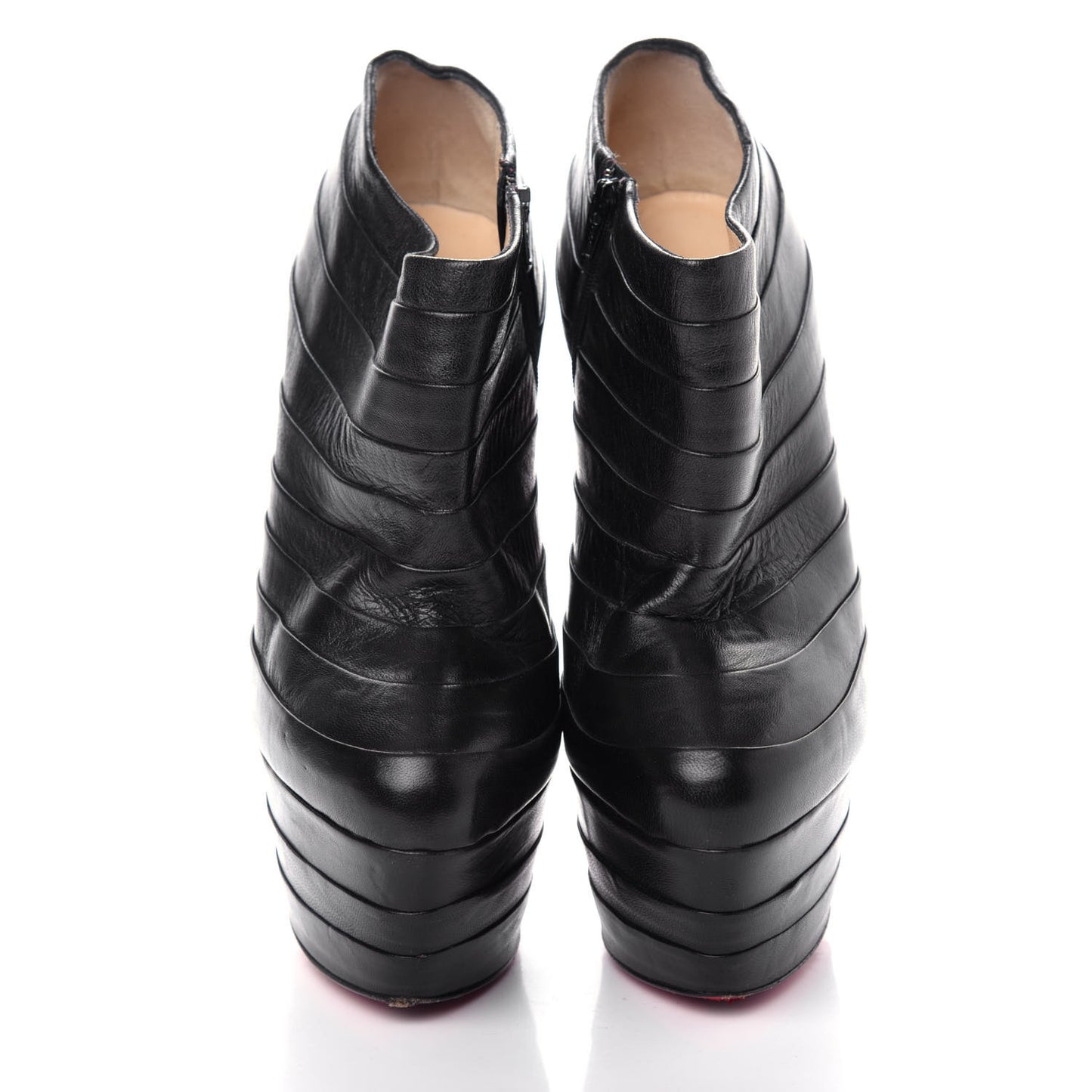 Patent Calfskin 160 Platform Ankle Booties 37.5 Black