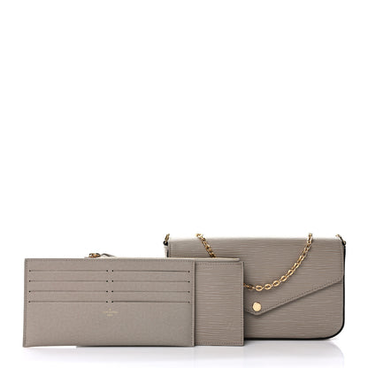 Louis Vuitton Epi Felicie Pochette Chain Wallet Galet 4 of 12