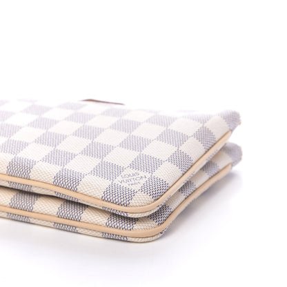 Louis Vuitton Damier Azur Double Zip Pochette 9 of 10