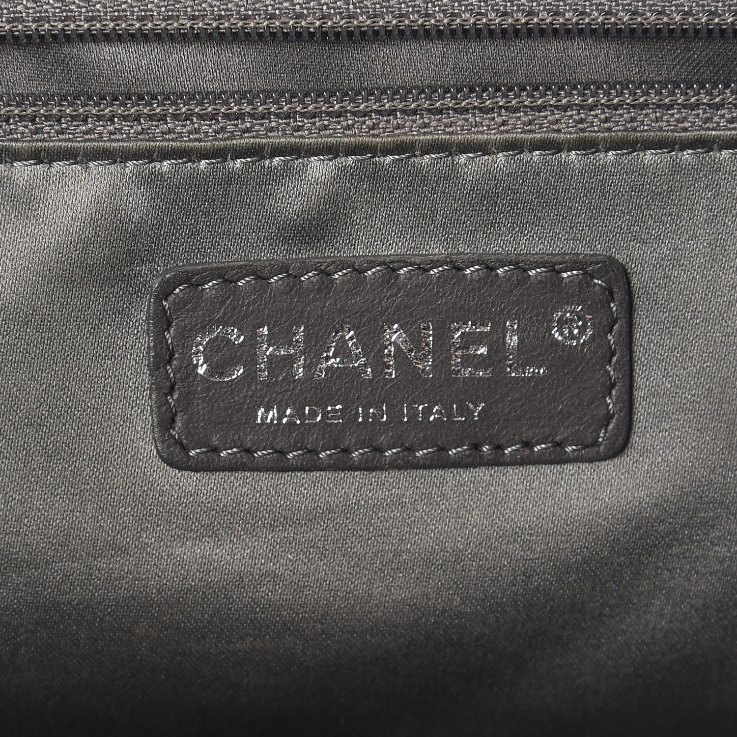 Chanel Lambskin Square Stitched Lax Shopping Tote Black 6 of 10
