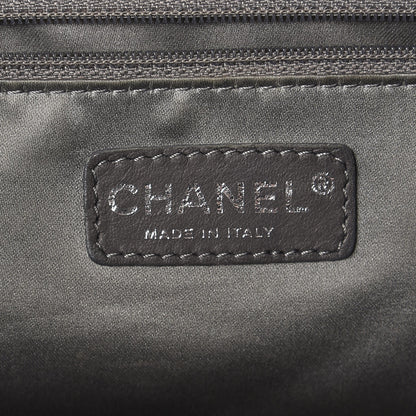 Chanel Lambskin Square Stitched Lax Shopping Tote Black 6 of 10