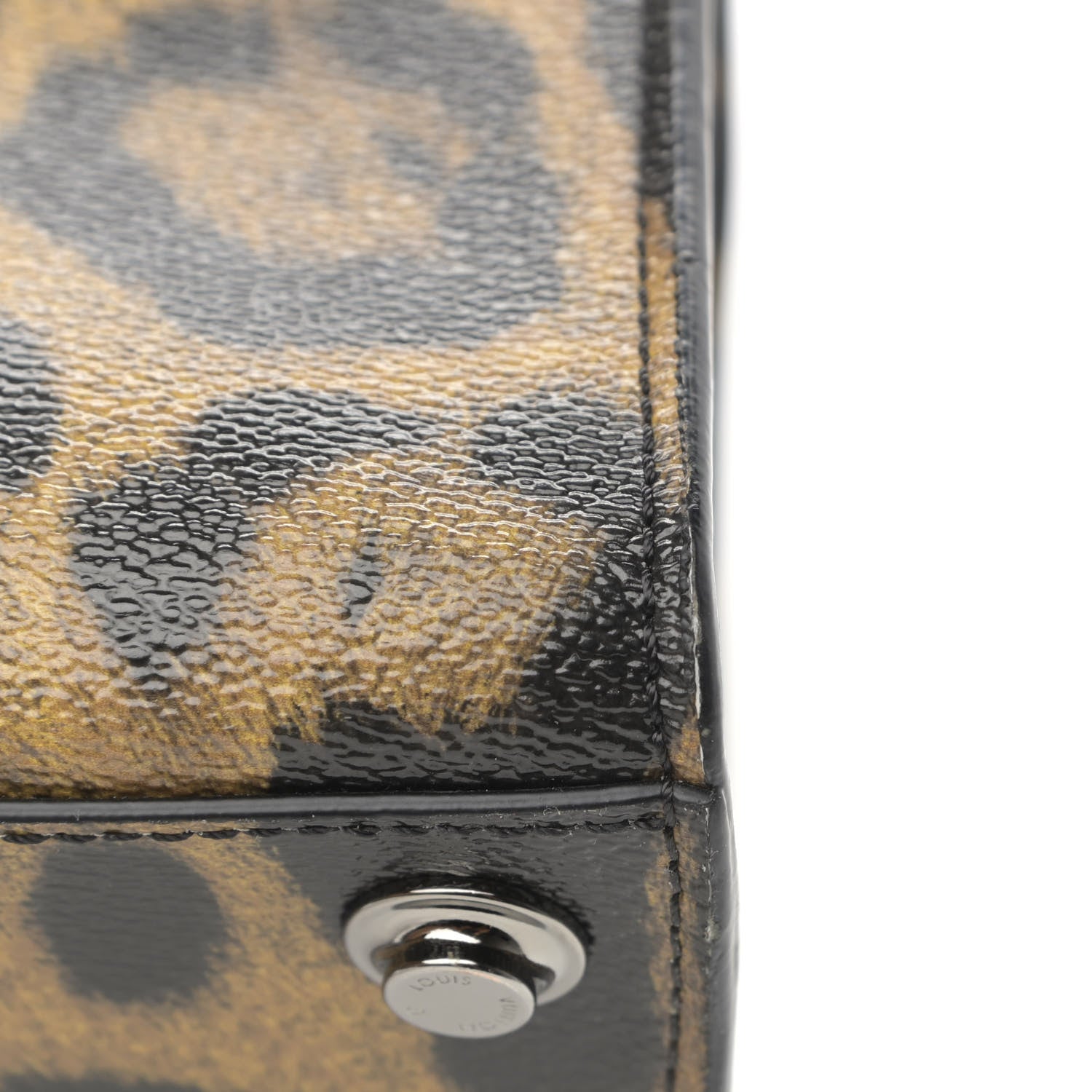 Louis Vuitton Canvas Calfskin Wild Animal Print City Steamer EW Marron 10 of 11