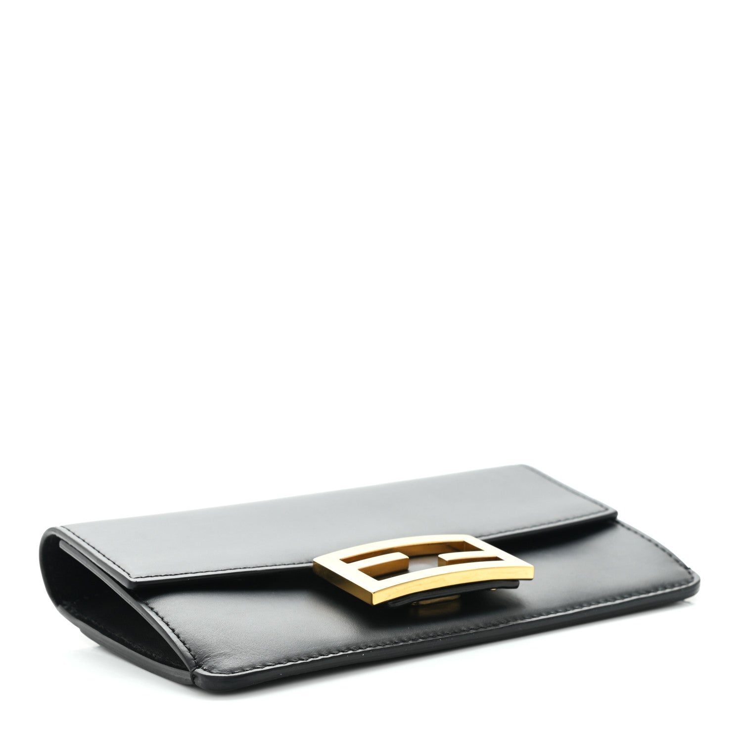 Fendi Vitello King Mini Flat Baguette Black 4 of 9