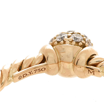 David Yurman 18K Yellow Gold Diamond Petite Solari Station Ring 48 4.5 4 of 4
