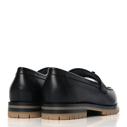 Hermes Calfskin Womens Faubourg Loafers 38.5 Black 4 of 9
