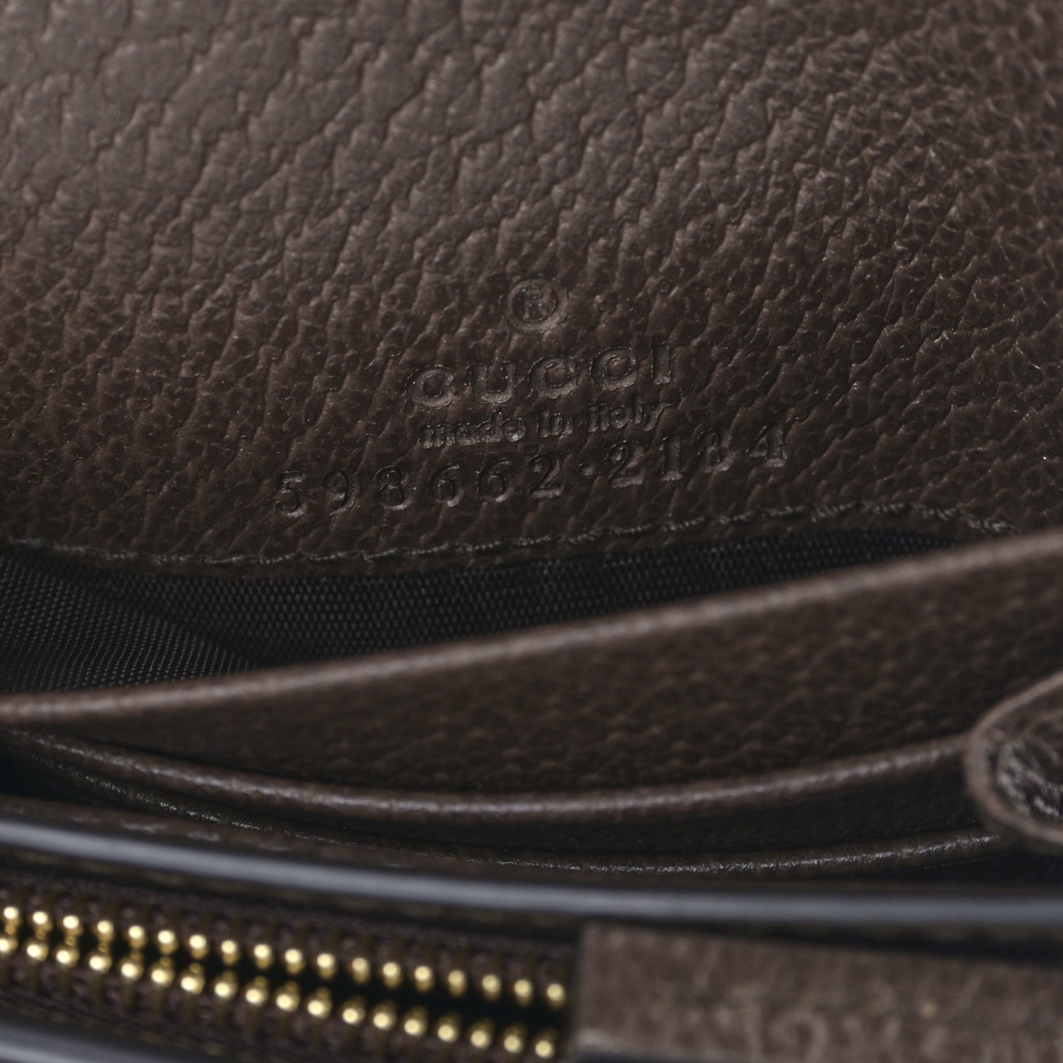 Gucci GG Supreme Monogram Textured Calfskin Web Ophidia Card Case Wallet Beige Ebony New Acero 6 of 8