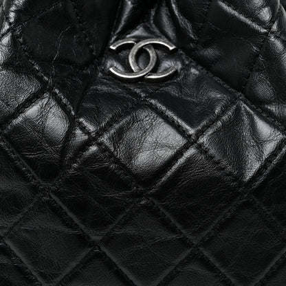 Chanel Aged Calfskin Quilted Gabrielle Backpack Black 11 of 12