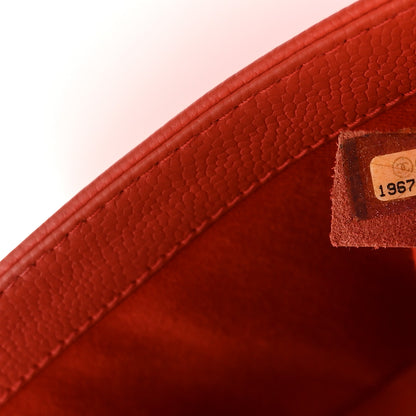 Chanel Caviar Stitched Medium Boy Flap Dark Orange 7 of 9