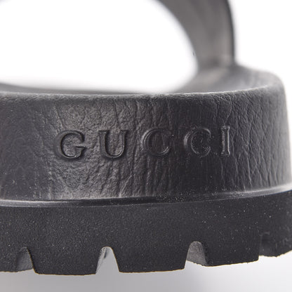 Gucci Rubber Web Mens Lug Sole Slide Sandals 11 Black Green Red 6 of 8