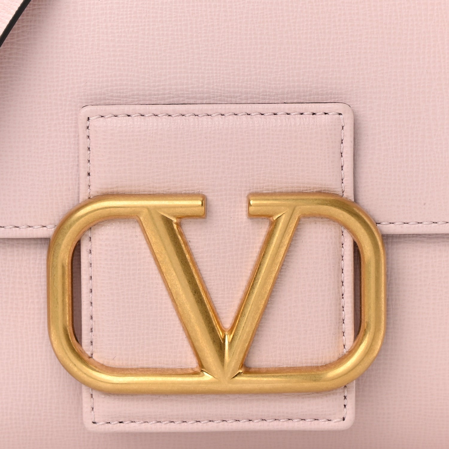 Valentino Garavani Textured Calfskin Stud Sign Shoulder Bag Rose Quartz 8 of 10