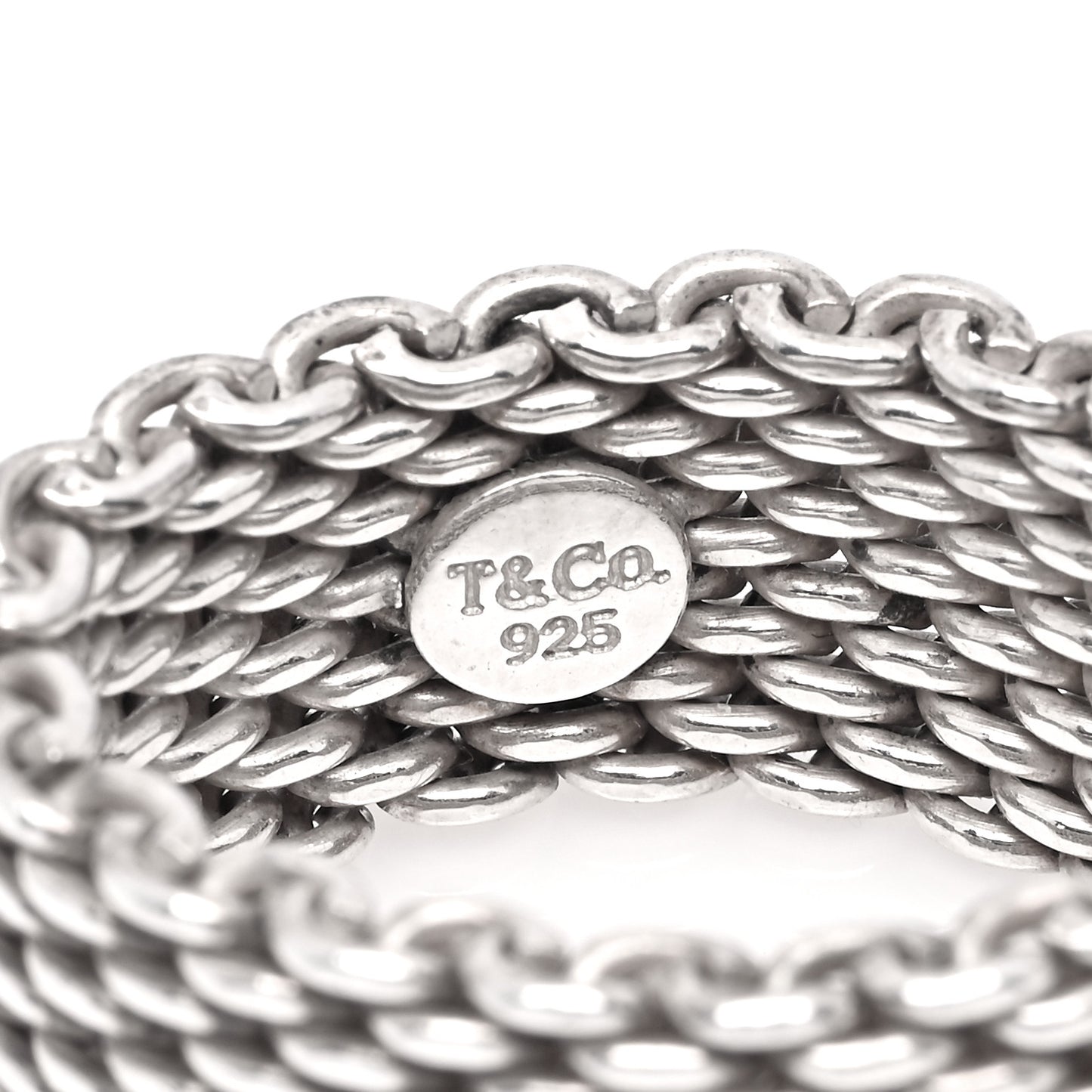 Sterling Silver Somerset Mesh Ring 54 7