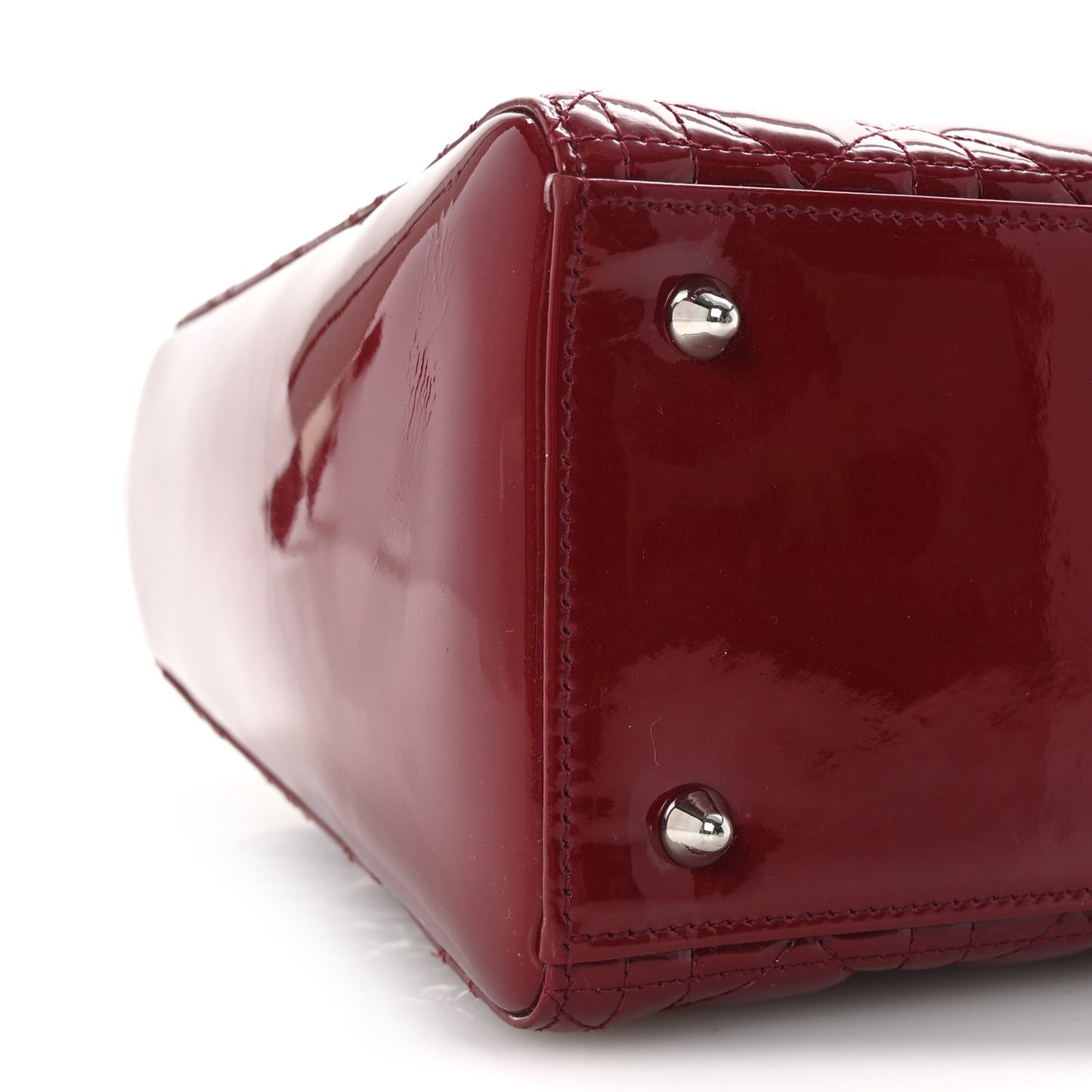 Patent Cannage Medium Lady Dior Burgundy Red