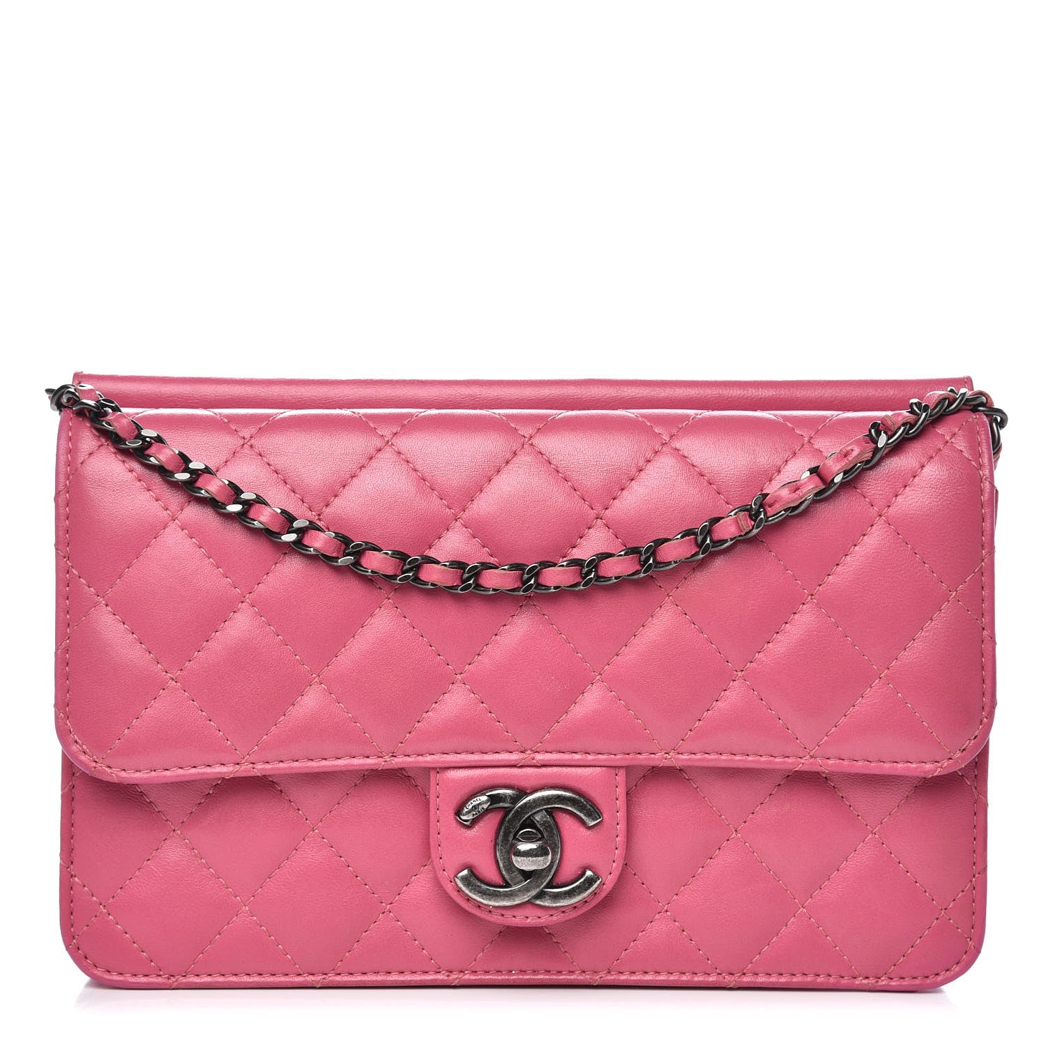 Chanel Lambskin Quilted Medium Crossing Times Flap Pink 1 of 11