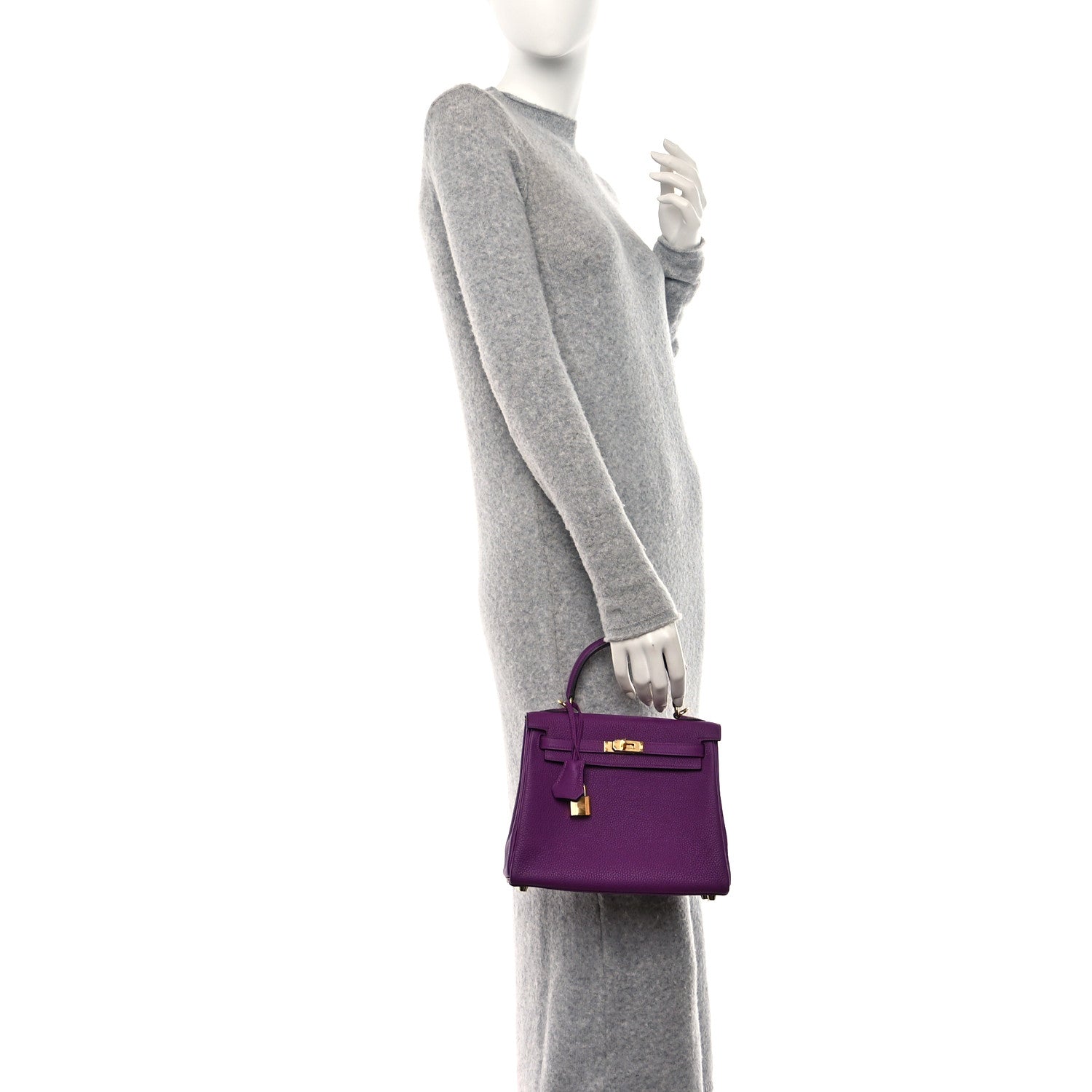 Hermes Togo Horseshoe Kelly Retourne 25 Anemone 2 of 13