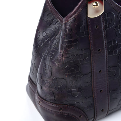 Gucci Calfskin Horsebit Embossed Shoulder Bag Purple 22 of 23