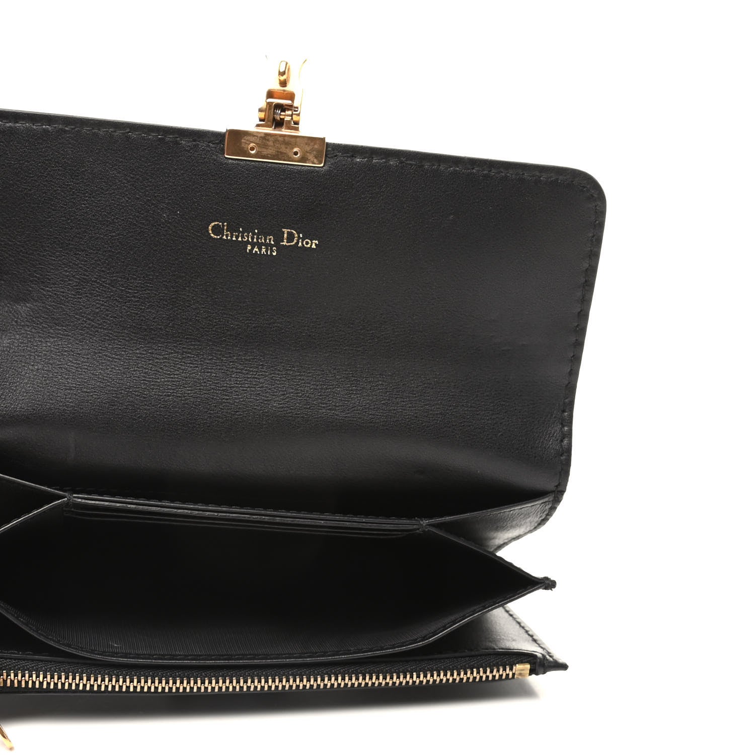 Christian Dior Calfskin Dioraddict Wristlet Clutch Black 5 of 8