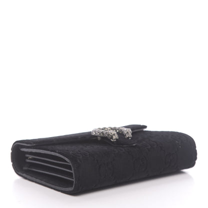 Gucci Velvet GG Monogram Mini Dionysus Chain Wallet Black 4 of 10