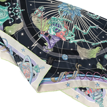 Hermes Silk Chorus Stellarum Scarf 70 Gris Nacre Anthracite 3 of 3